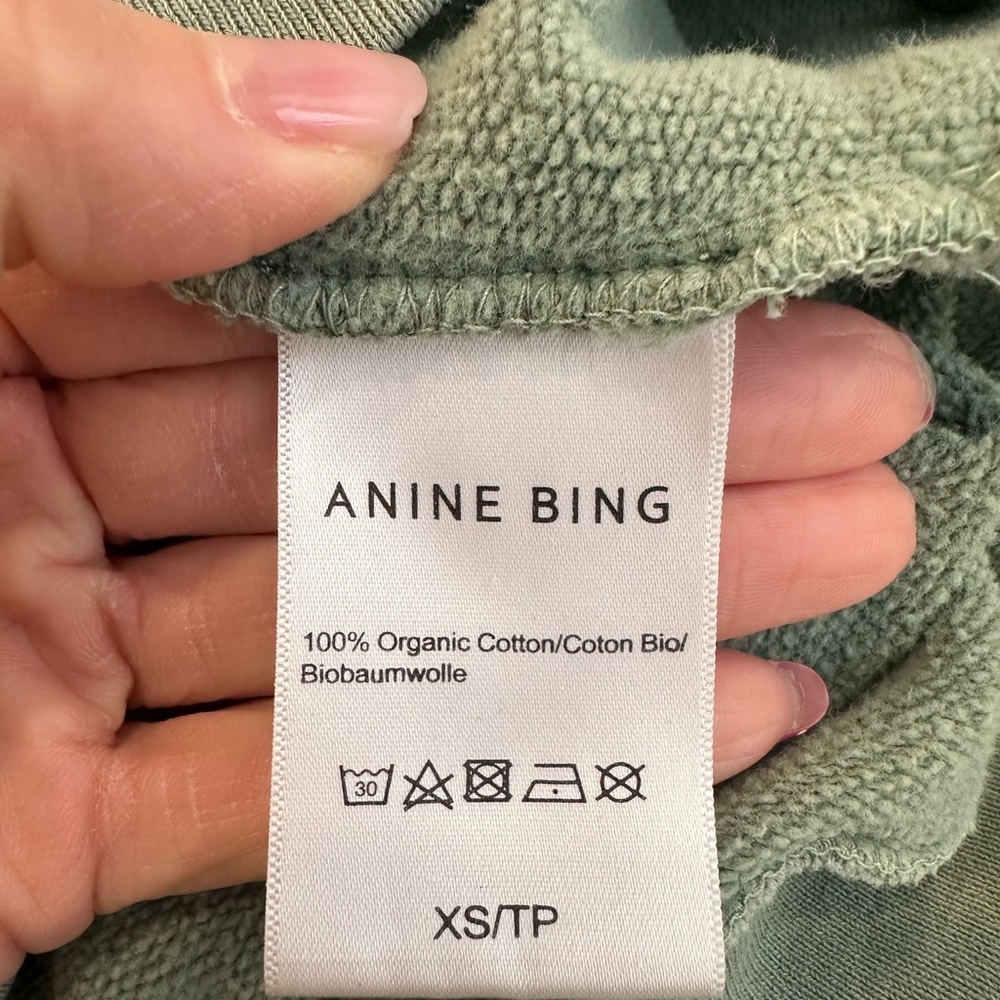 Anine Bing Green Graphic Sweatshirt - Picture 8 of 9